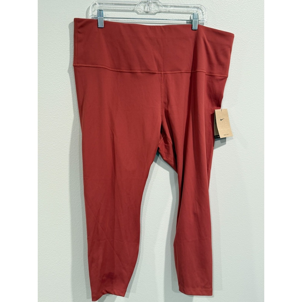 Nike Training 7/8 Leggings Womens 3XL Brown Stretch High Rise Tight-Fit Athletic